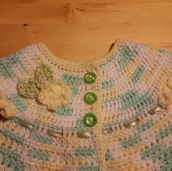 Beautiful Crochet Baby Cardigan💛 | Brand New | Size 0-3 Months - Picture 4 of 9